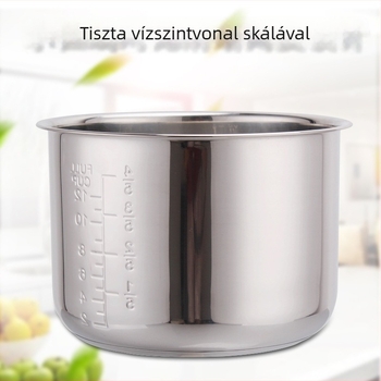 Rozsdamentes acél belső liner rizsfőzőkhöz 4L/5L/6L, 201-es rozsdamentes acél, korrózióálló