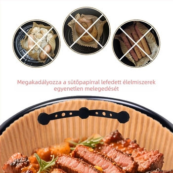  Univerzális mágneses szilikon csat a légsütő papírtakaróihoz, magas hőmérséklet-állóságú, élelmiszer-minőségű szilikon