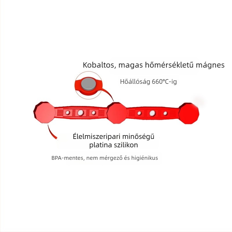  Univerzális mágneses szilikon csat a légsütő papírtakaróihoz, magas hőmérséklet-állóságú, élelmiszer-minőségű szilikon