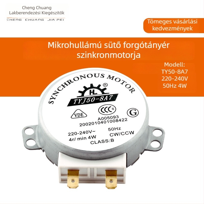 TYJ50-8A7 Mikrohullámú sütő szinkronos forgótárcsás motor – cserealkatrész