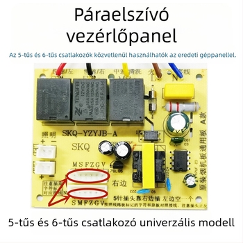Konyhai páraelszívóhoz egyetemes vezérlő- és tápegység PCB, javító modul a vezérlőegységhez, kompatibilis 5‑pin és 6‑pin csatlakozókkal