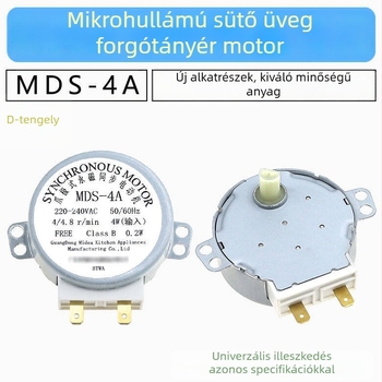 Mikrohullámú sütő forgótányérjához szinkron motor, MDS-4A, 220V