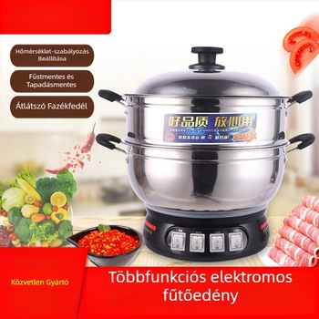 Többcélú elektromos forrófazék, 2100 W, rozsdamentes acél