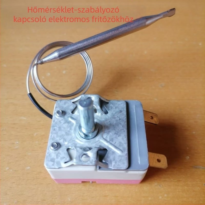 Fritőz termosztát 30-110°C, 50-300 mechanikus kapcsoló, gombos szabályozó, elektromos fritőz, sütő és vízmelegítő