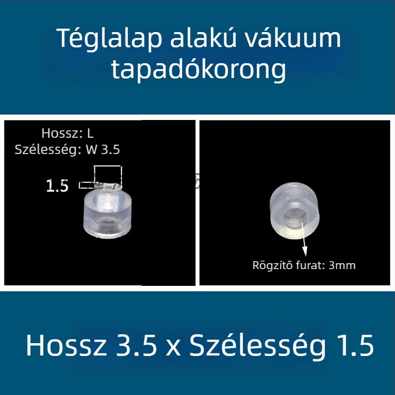 Ipari robotkarhoz vákuumszívócsésze, hosszú szalag alakú ovális, szilikonból, magas hőmérséklet-álló, antistat.
