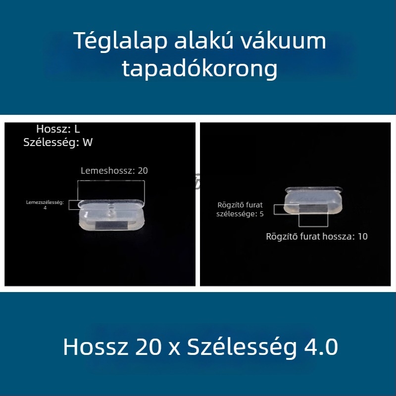 Ipari robotkarhoz vákuumszívócsésze, hosszú szalag alakú ovális, szilikonból, magas hőmérséklet-álló, antistat.