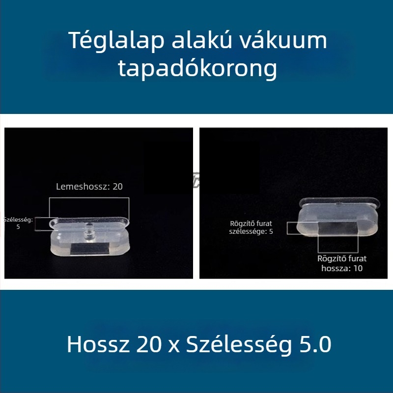 Ipari robotkarhoz vákuumszívócsésze, hosszú szalag alakú ovális, szilikonból, magas hőmérséklet-álló, antistat.