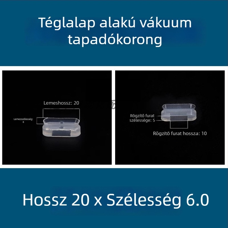 Ipari robotkarhoz vákuumszívócsésze, hosszú szalag alakú ovális, szilikonból, magas hőmérséklet-álló, antistat.