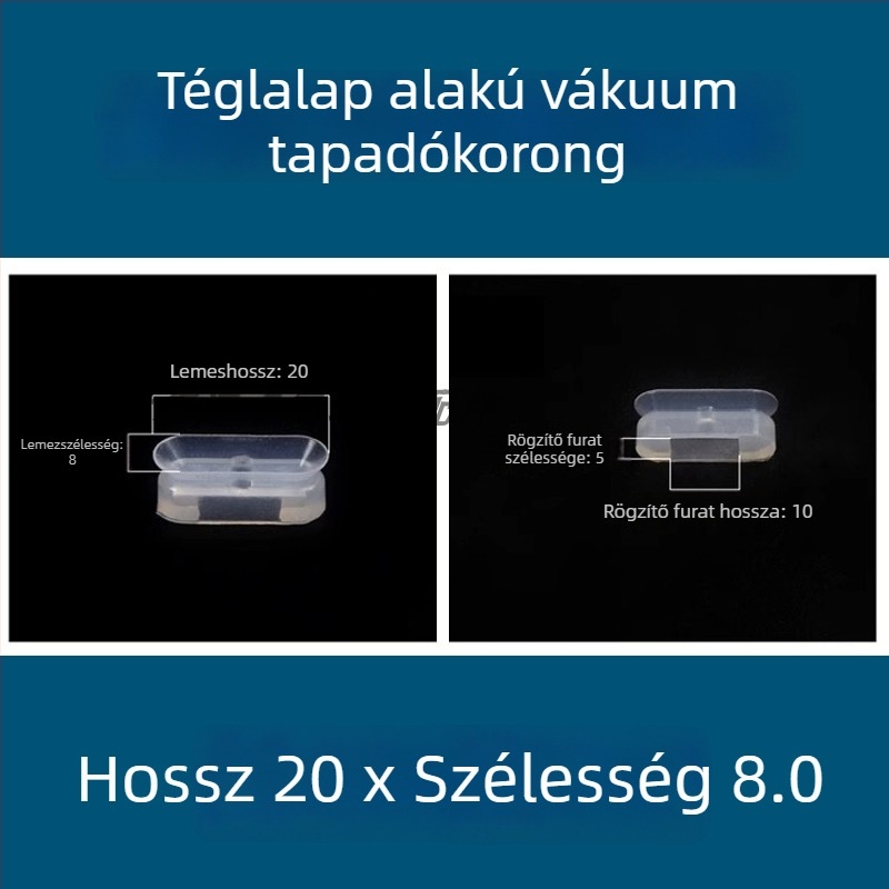 Ipari robotkarhoz vákuumszívócsésze, hosszú szalag alakú ovális, szilikonból, magas hőmérséklet-álló, antistat.