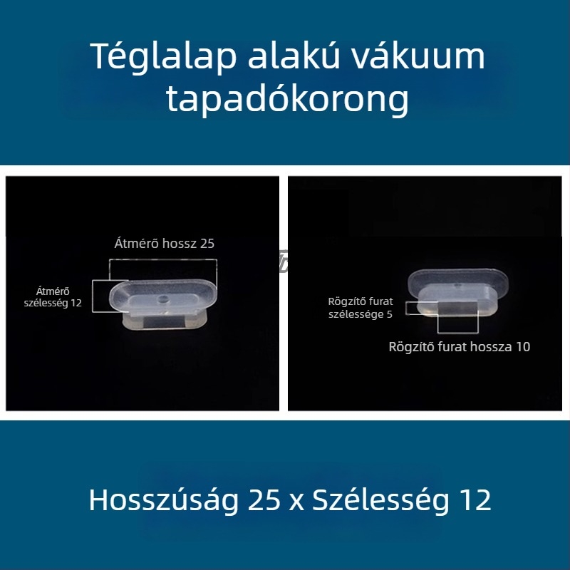 Ipari robotkarhoz vákuumszívócsésze, hosszú szalag alakú ovális, szilikonból, magas hőmérséklet-álló, antistat.