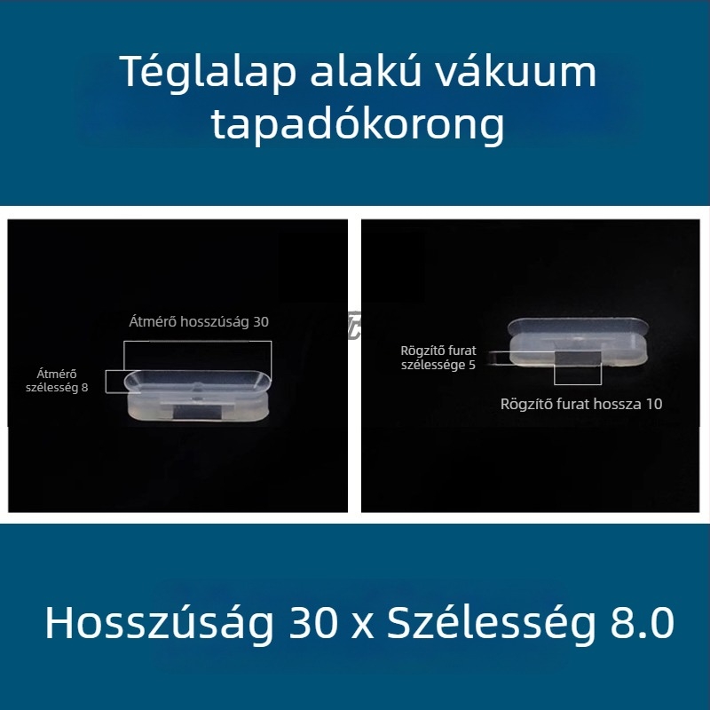 Ipari robotkarhoz vákuumszívócsésze, hosszú szalag alakú ovális, szilikonból, magas hőmérséklet-álló, antistat.