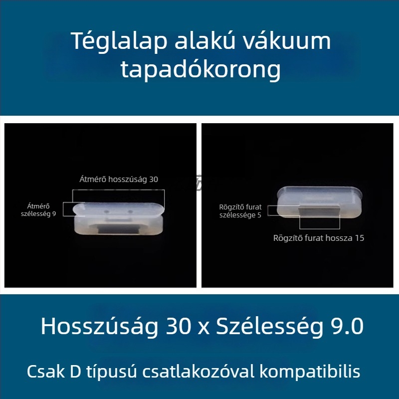 Ipari robotkarhoz vákuumszívócsésze, hosszú szalag alakú ovális, szilikonból, magas hőmérséklet-álló, antistat.