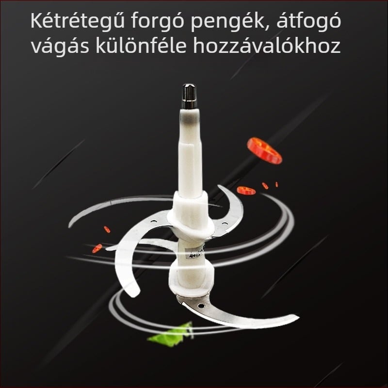 Húsdaráló penge és univerzális kiegészítőkészlet, pengetartó és vágófej 3L kapacitáshoz, elektromos háztartási használatra