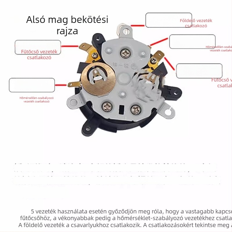 Hőmérséklet-szabályozós elektromos teáskanna, csatlakozó modul, automata teafőző készlet, ötgyűrűs alap
