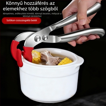 Égés elleni tál- és bögretartó klip, konyhai csúszásmentes csipesz, tepsi- és kaserolához tartó klip, gőzölő klip