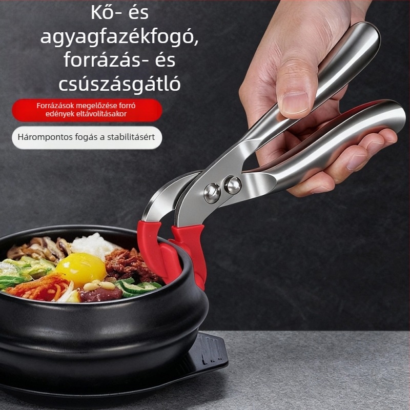 Égés elleni tál- és bögretartó klip, konyhai csúszásmentes csipesz, tepsi- és kaserolához tartó klip, gőzölő klip