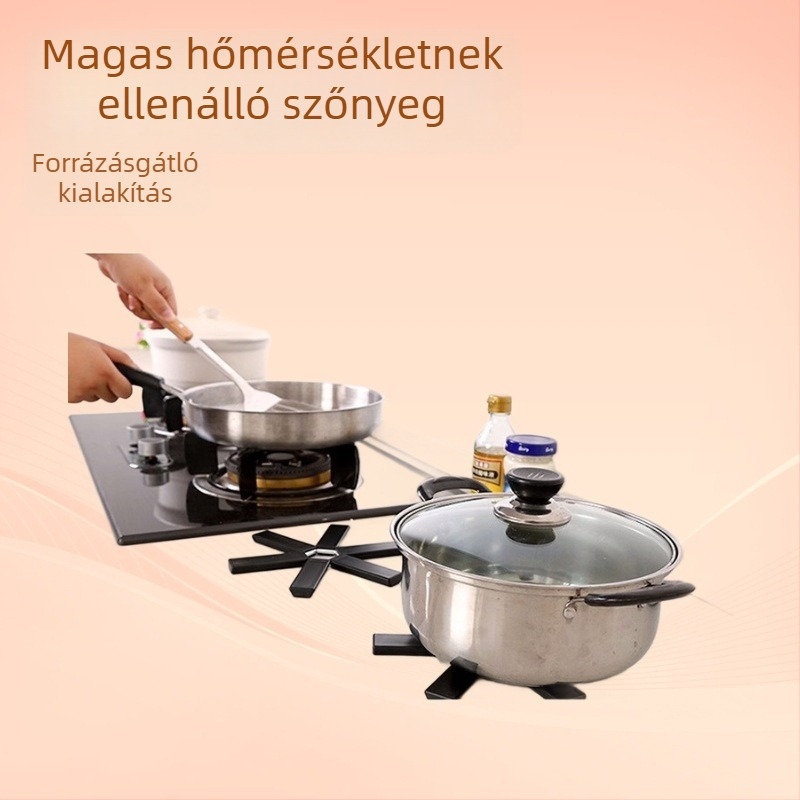 Kerek műanyag alátét edényekhez és csészékhez – hőszigetelő, égésvédő konyhai alátét