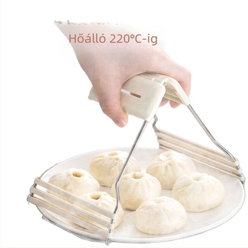 Konyhai hőálló tál- és tányérfogó, csúszásmentes, hőszigetelő pároláshoz