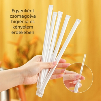 Camellia műanyag ívelt szívószálak, élelmiszer-minőségű, háztartási használatra, 200 darab, alkalmas a szülés utáni időszakra, gyerekeknek, babáknak, várandós nőknek és idős személyeknek