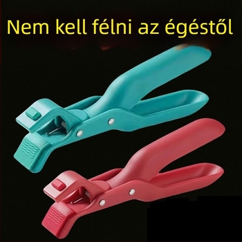 Hőálló szilikon tálklipsz pároláshoz és mikróhoz, csúszásmentes konyhai eszköz