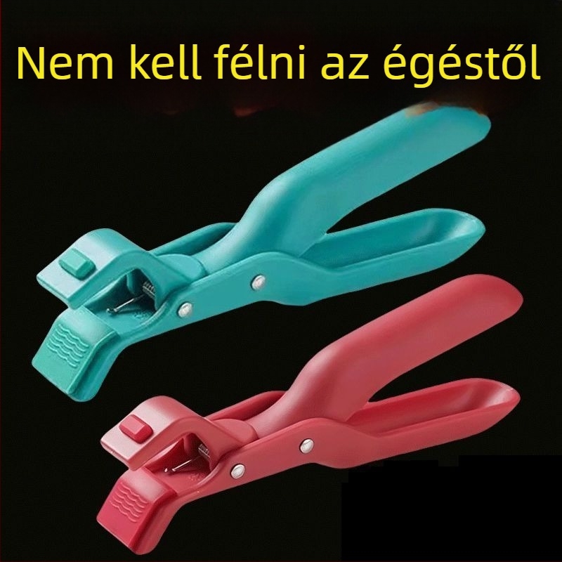 Hőálló szilikon tálklipsz pároláshoz és mikróhoz, csúszásmentes konyhai eszköz