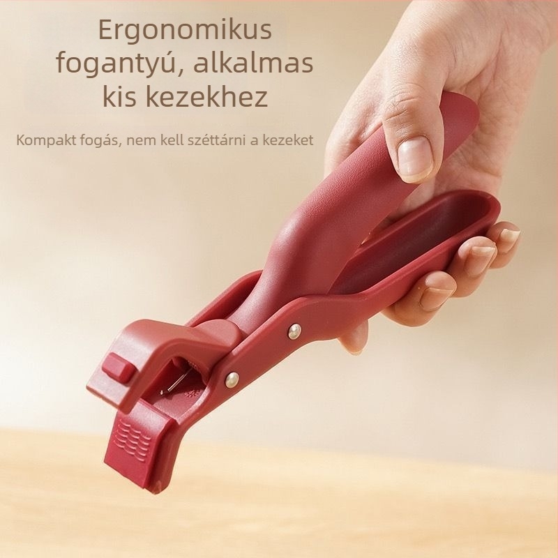 Hőálló szilikon tálklipsz pároláshoz és mikróhoz, csúszásmentes konyhai eszköz
