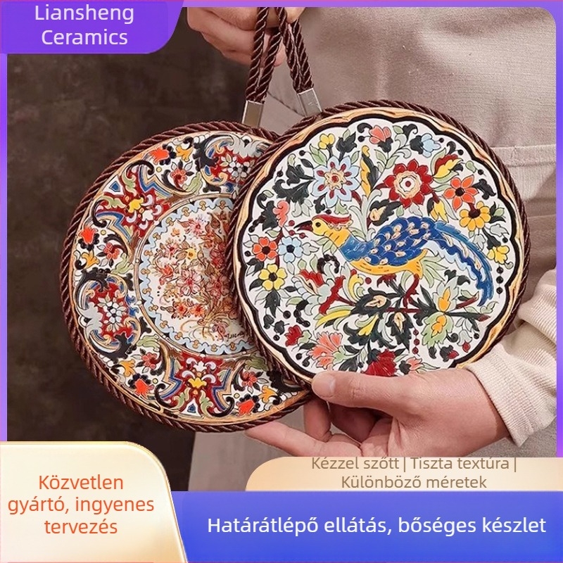 Kerámiából készült kaserola hőszigetelő alátét, magas hőmérséklet-ellenállás, csúszásmentes edényalátét, egyedi készítésű