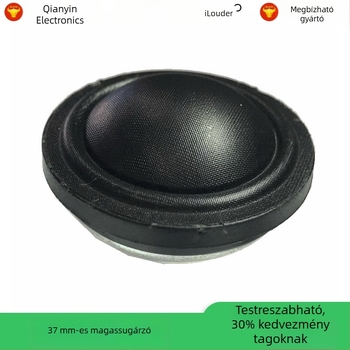 37 mm selyem-diaphragma, 4 Ω, 15 W, neodínium mágnes, beépített zajcsillapító gyapot, 1,5 hüvelykes magashangú hangszóró