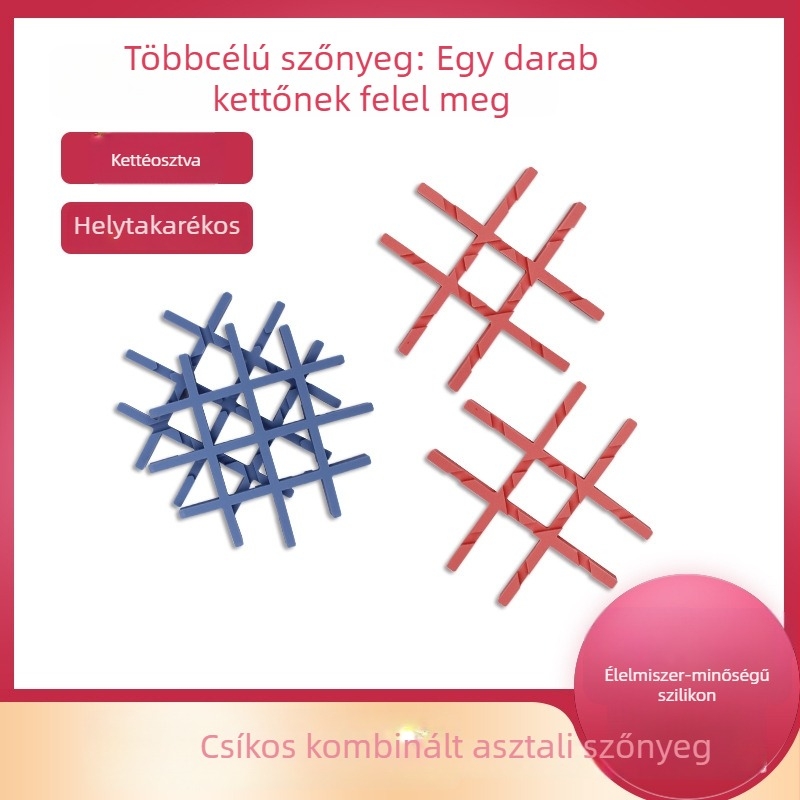 Csíkos szilikon asztali alátétek készlet, csúszásmentes és hőálló, szállodai és otthoni használatra.