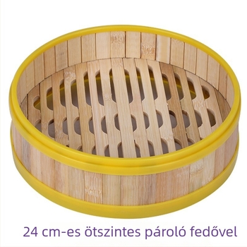 Bambusz gőzölő kosár dim sum és bao számára
