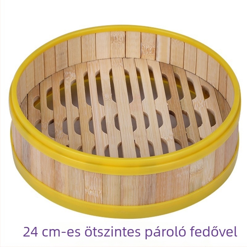 Bambusz gőzölő kosár dim sum és bao számára