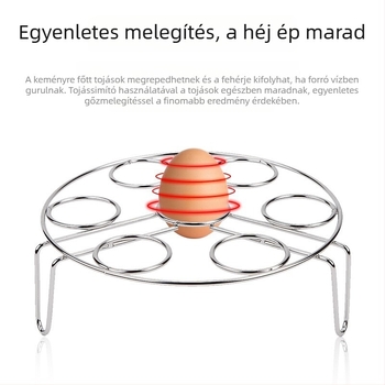 Rozsdamentes acél tojásgőzítő állvány magas lábakkal, vastagított kivitelben, rizsfőzőhöz
