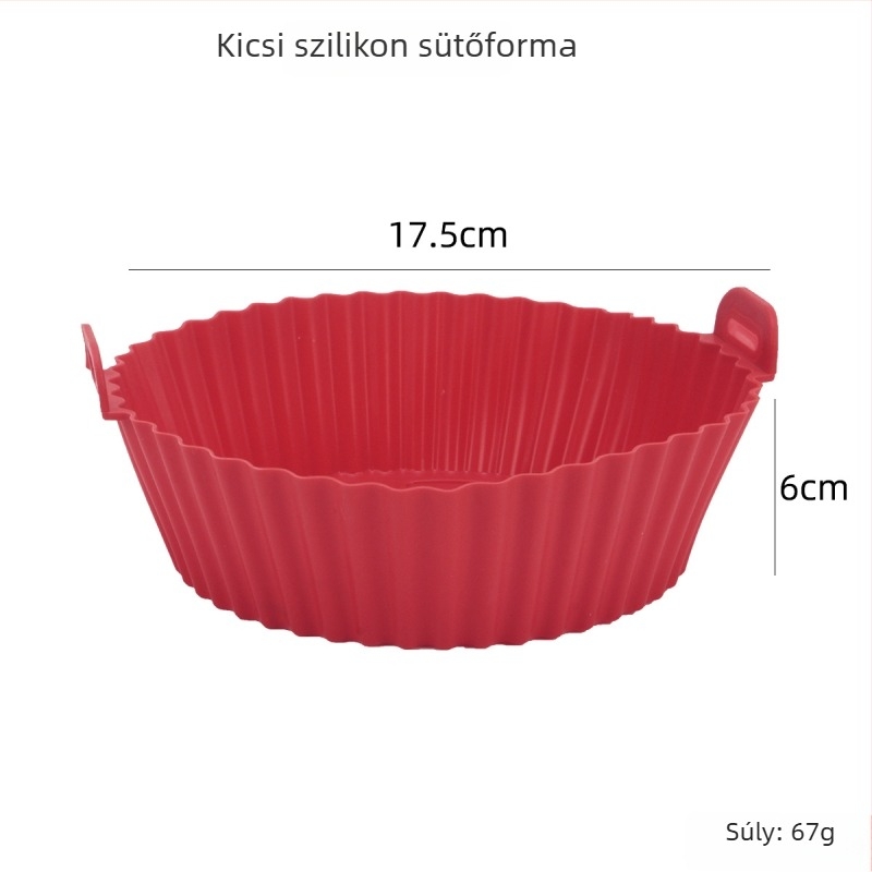Szilikon sütőedény légsütőhöz – kör alakú sütőforma szigetelő alátéttel