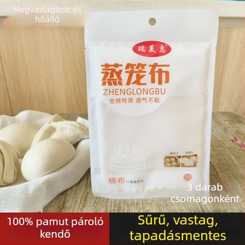 3 darab körkörös pamut pároló kendő, tapadásmentes, vastított, gőzöléshez