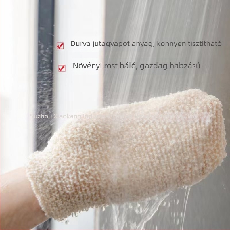 Pamut és sisal exfoláló fürdőkesztyű mélytisztításhoz