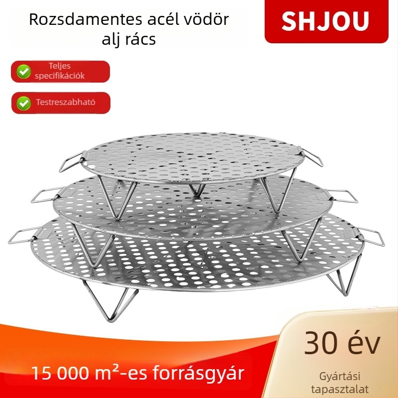Rozsdamentes acél gőzölő rács aljzattal braising-hez, kerek nagy fazék, tapadásmentes felület