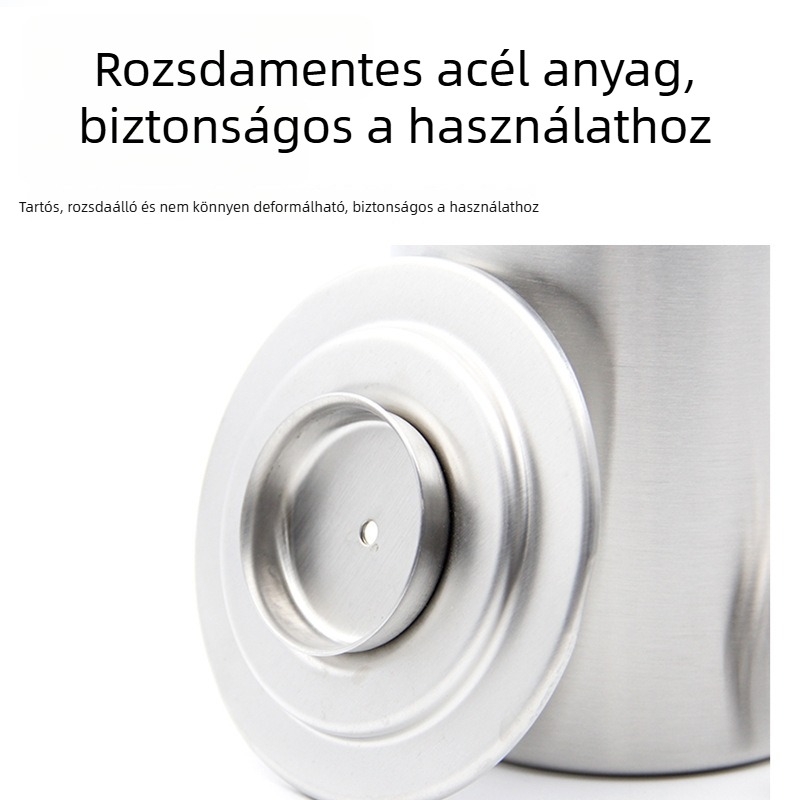 Rozsdamentes acél hús pároló edény hőmérővel, sonka készítéséhez – konyhai eszköz