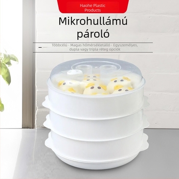 Élelmiszer-minőségű mikrohullámú sütőhöz készült gőzölő kosár, több rétegű