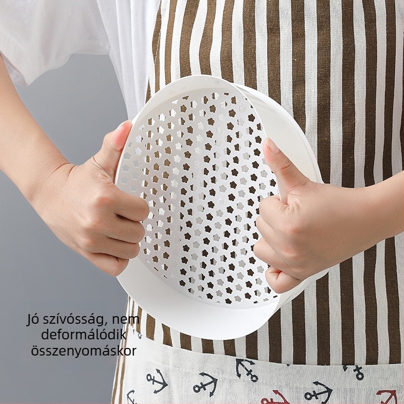 Élelmiszer-minőségű mikrohullámú sütőhöz készült gőzölő kosár, több rétegű