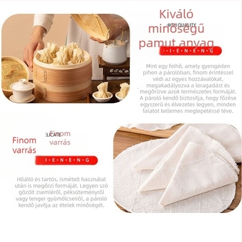 Két darab bambusz gőzölő kendő, tapadásmentes