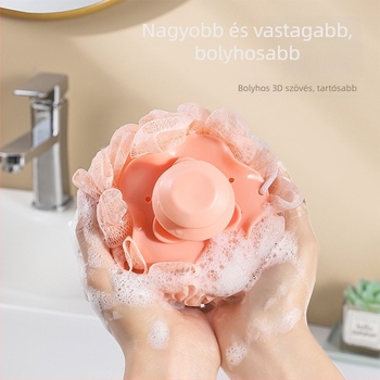 Folyadékkal infúzált fürdőgolyó, luxus kivitelben, egyedi csomagolásban, nagy méretű, puha, fürdéshez és hátmasszázshoz, szívókoronggal.