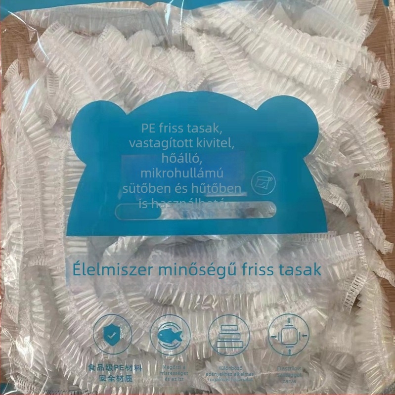 Élelmiszer-minőségű rugalmas fóliás készlet maradékokhoz, egyszer használatos frissességvédő fedőkészlet, univerzális méretű tálakhoz