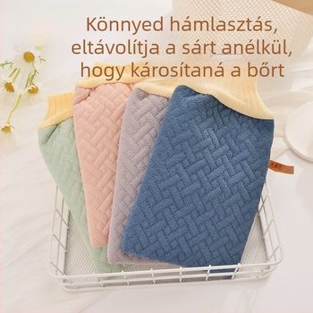 Fürdőszobai törölköző készlet: hosszú hátmasszírozó törölköző és hátsó pánt, nem zsugorodik, vastag, durva textúrájú törölköző, otthoni használatra.