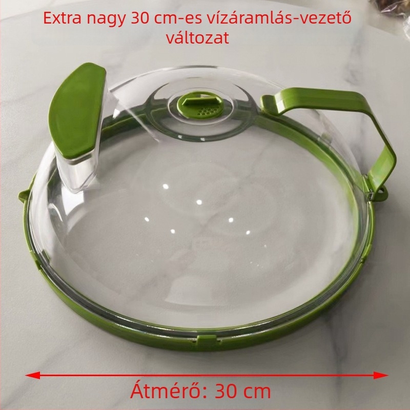 Mikrohullámú sütő fedél élelmiszerekhez — olaj- és fröccsenésálló, hőálló, többfunkciós melegítő fedél, frissesség megőrző fedél