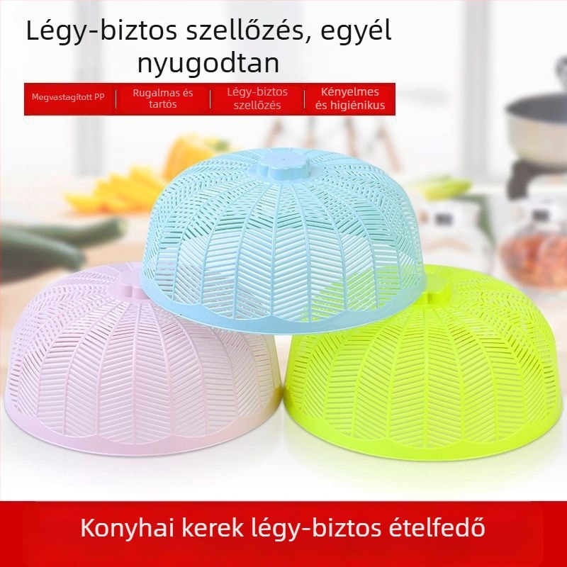 Kerek műanyag étkezőasztal fedél - frissen tartja az ételeket és távol tartja a legyeket