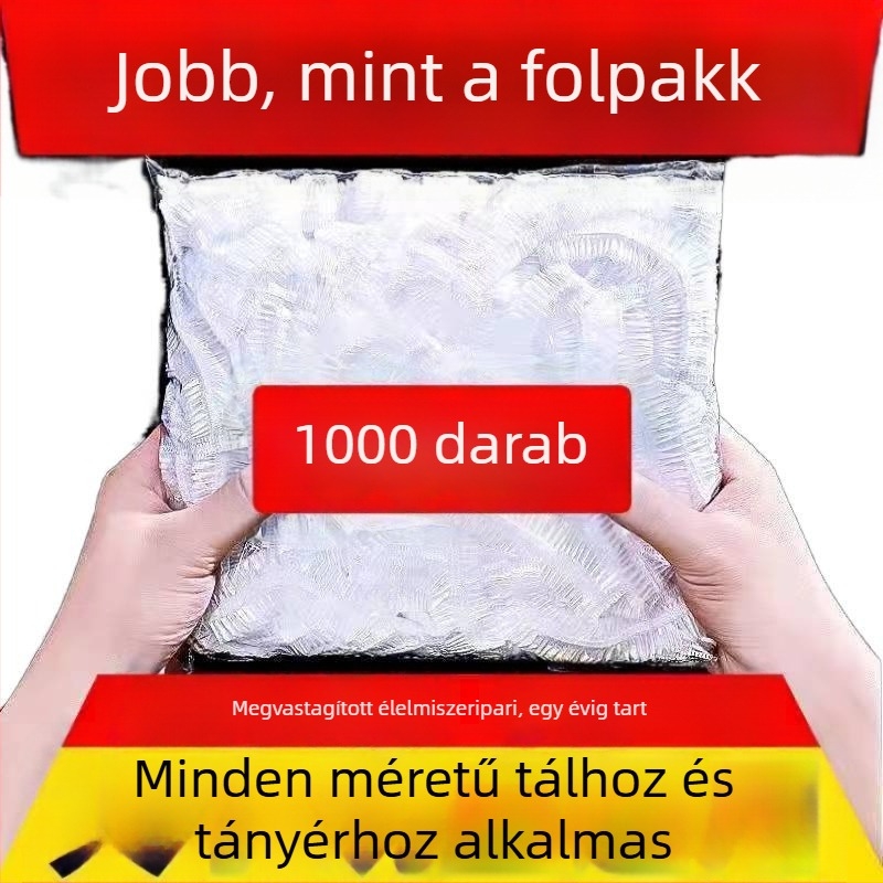 2-darabos készlet: egyszer használatos élelmiszer-minőségű műanyag fólia és porvédő fedél háztartási tálakhoz