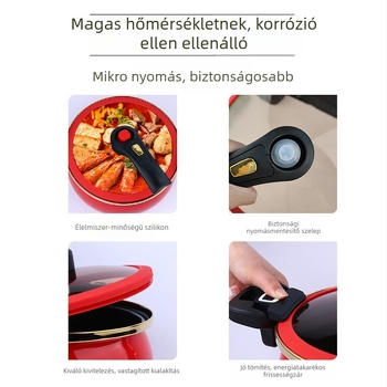 Nyomás alatti főzőedény tömítésgyűrű – szilikon és gumi, vastagított kivitel, kereskedelmi konyhák és szállodák számára