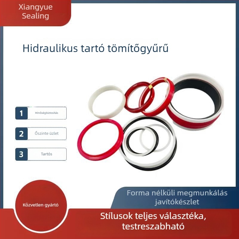Hidraulikus henger poliuretán tömítőgyűrűvel – összetett olajtömítés, tartógyűrű, típus gyűrű