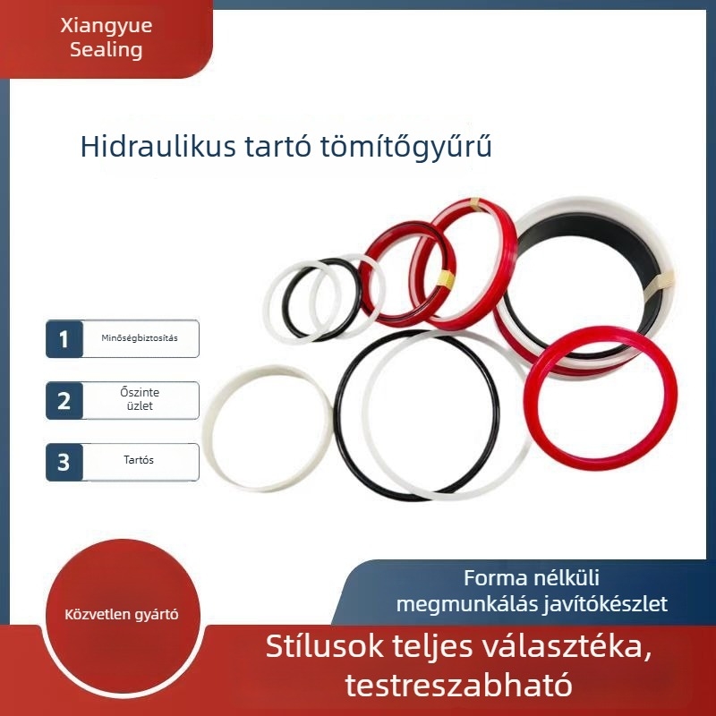 Hidraulikus henger poliuretán tömítőgyűrűvel – összetett olajtömítés, tartógyűrű, típus gyűrű