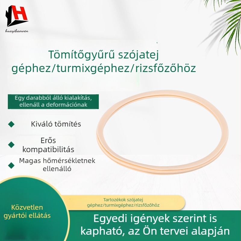 Élelmiszer-minőségű szilikon tömítőgyűrű, nagy hőállósággal, univerzális tömítés babamixerhez, turmixgéphez és rizsfőzőhöz